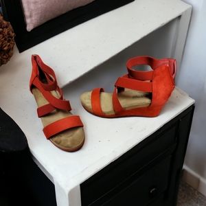 Dream Pairs Red Suede Sandle Shoes Size 7